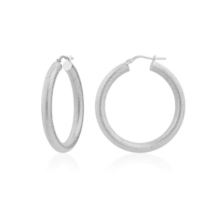 TEXTURED HOOP 30MM IN WHITE