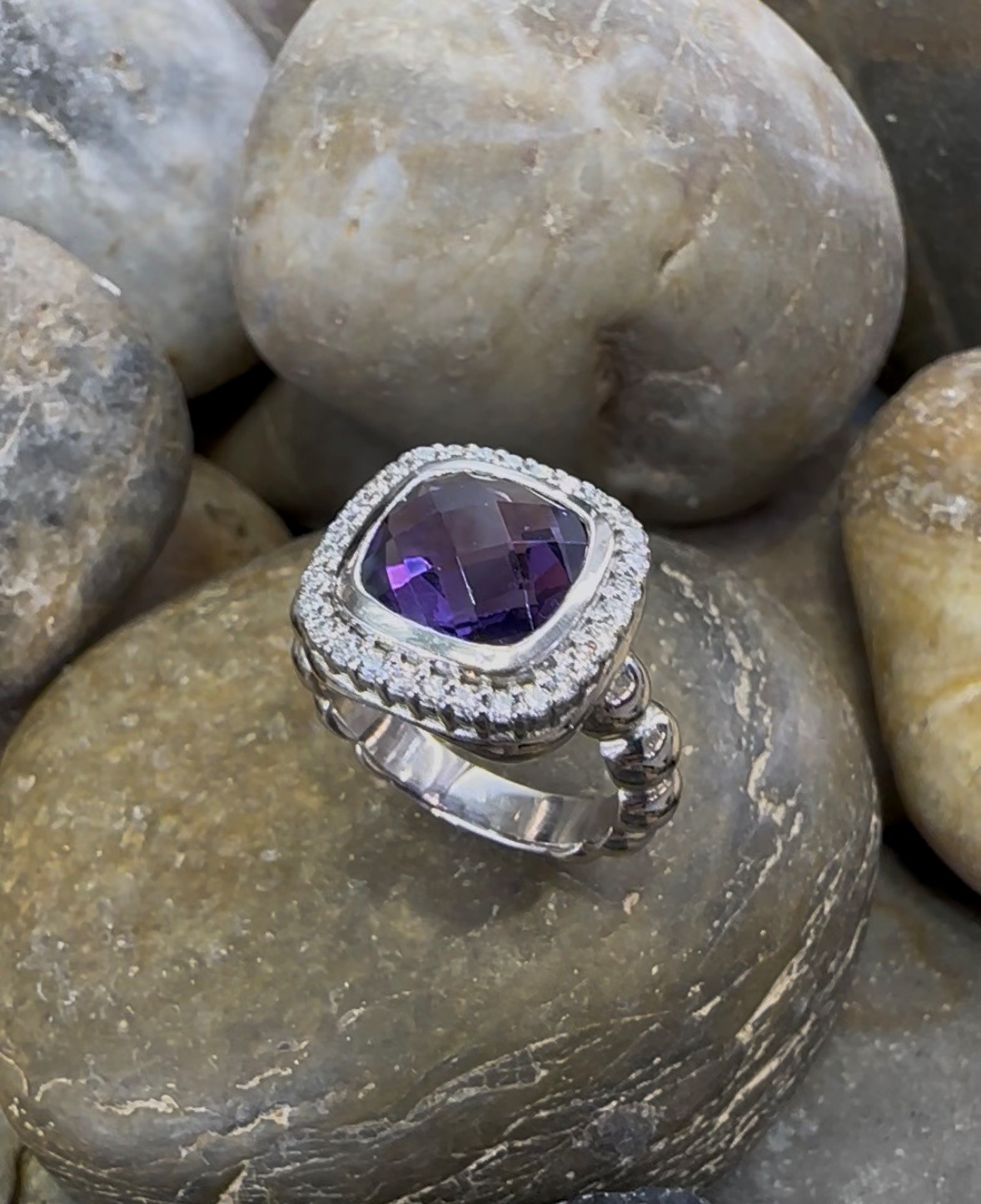 500-12159 Amethyst "Checkerboard" cut - Image 5