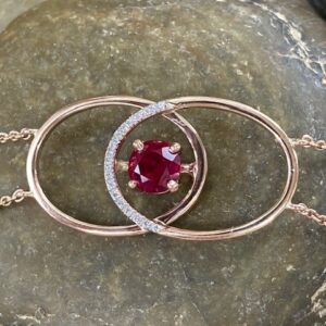800-10383 RUBY BRACELET IN ROSE GOLD