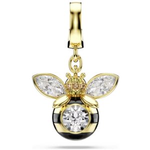 Idyllia charm Mixed cuts, Bee, Multicoloured, Gold-tone plated