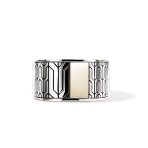 Icon 50 Ring, Gold, Sterling Silver