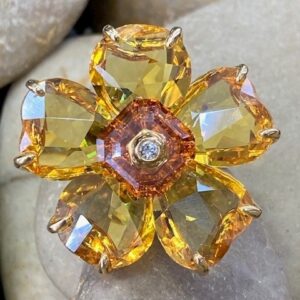116-14735 CRYSTAL FLOWER RING