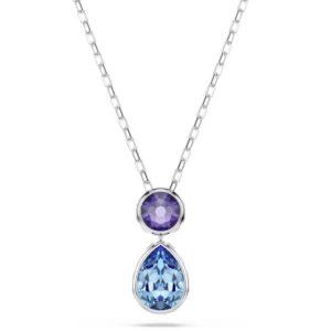 Chroma pendant Mixed cuts, Multicoloured, Rhodium plated