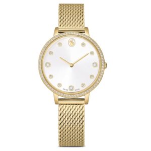 Clarica watch Swiss Made, Metal bracelet, Gold tone, Gold-tone finish