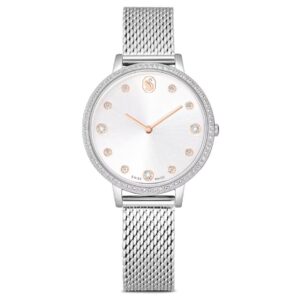 Clarica watch Swiss Made, Metal bracelet, Silver Tone, Stainless steel