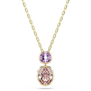 Chroma pendant Mixed cuts, Multicoloured, Gold-tone plated