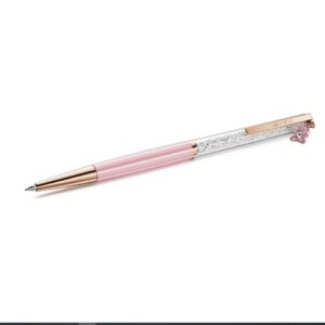 Crystalline ballpoint pen Teddy, Pink, Pink lacquered, rose gold-tone plated