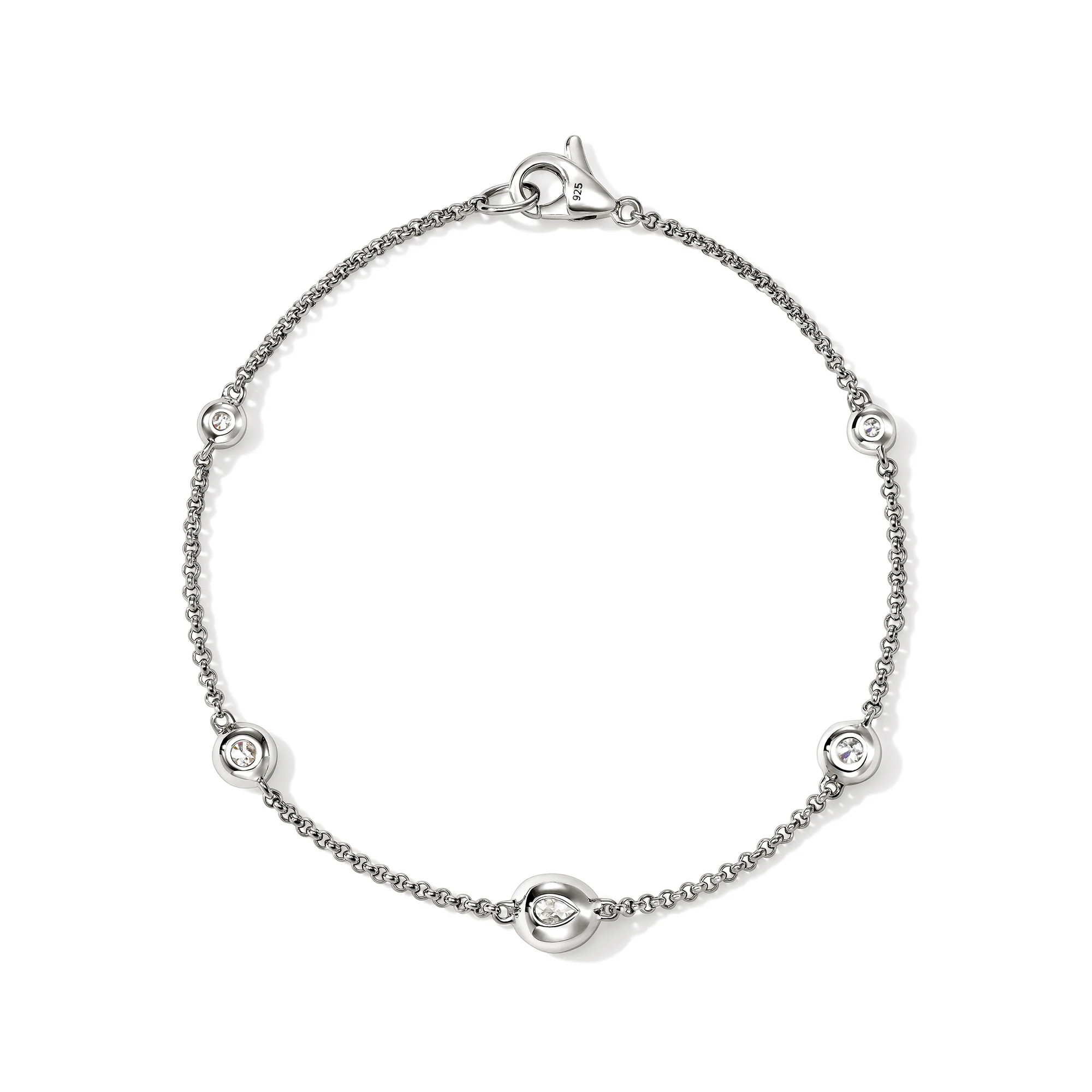 JH Lovestruck™ Station Bracelet, Sterling Silver, Diamonds, 1.45TCW - Image 4