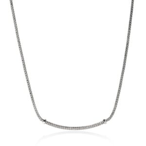 JH Essential Pavé Necklace, Sterling Silver, Diamonds, 1.8MM