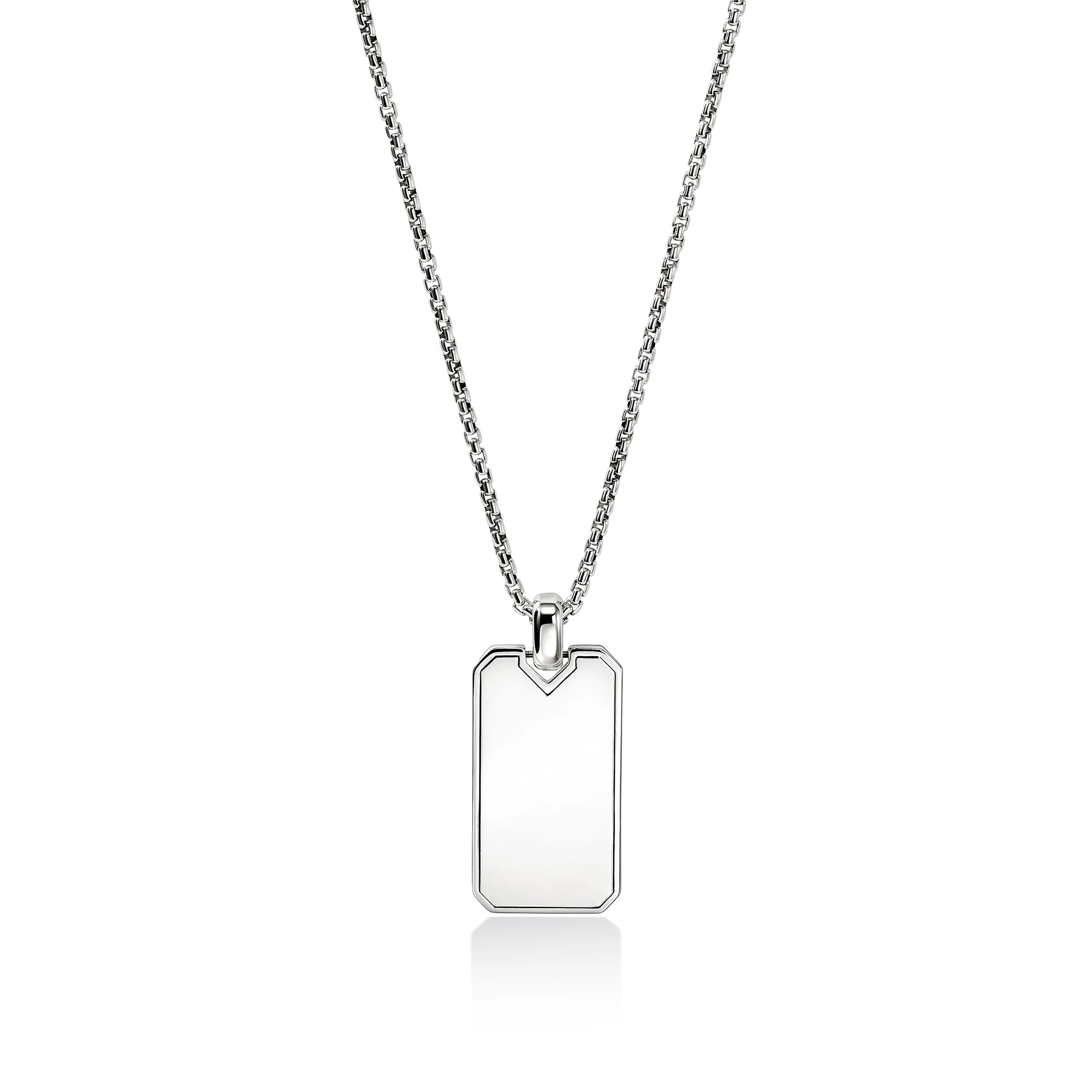 Icon 50 Tag Necklace, Sterling Silver (22 IN) - Image 2