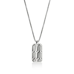 Icon 50 Tag Necklace, Sterling Silver (22 IN)