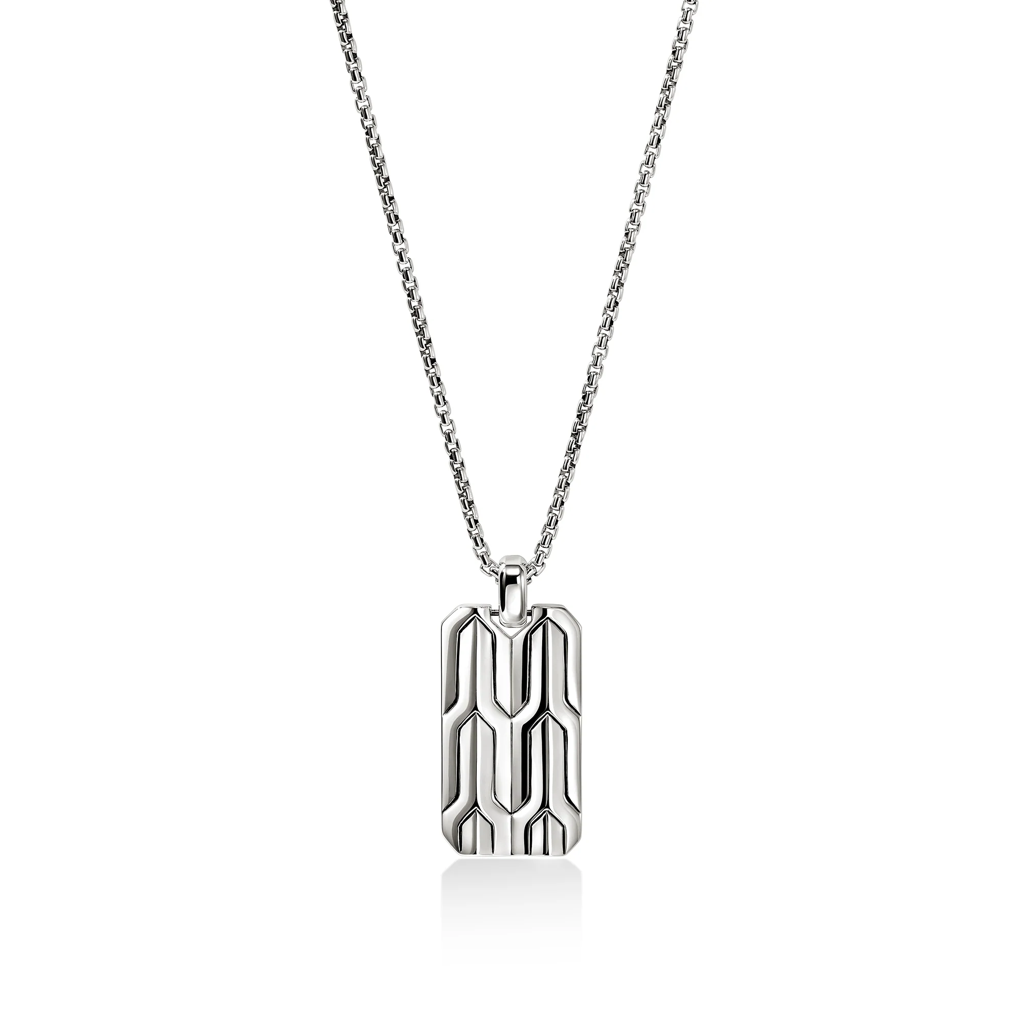 Icon 50 Tag Necklace, Sterling Silver (22 IN)