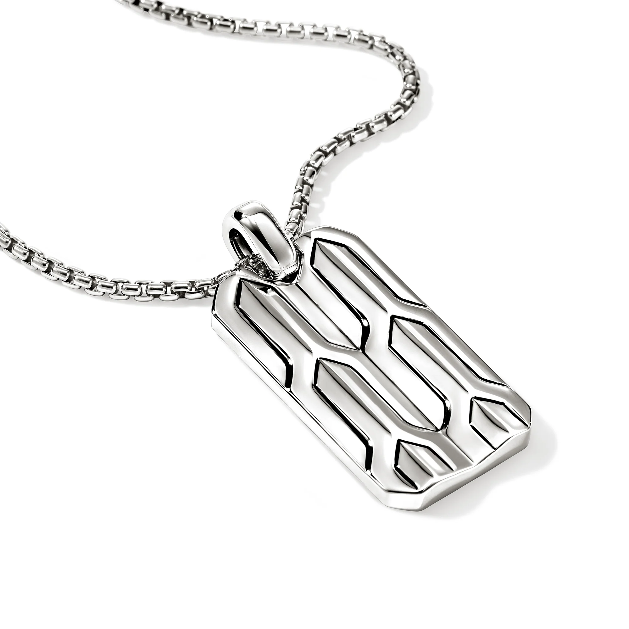 Icon 50 Tag Necklace, Sterling Silver (22 IN) - Image 3