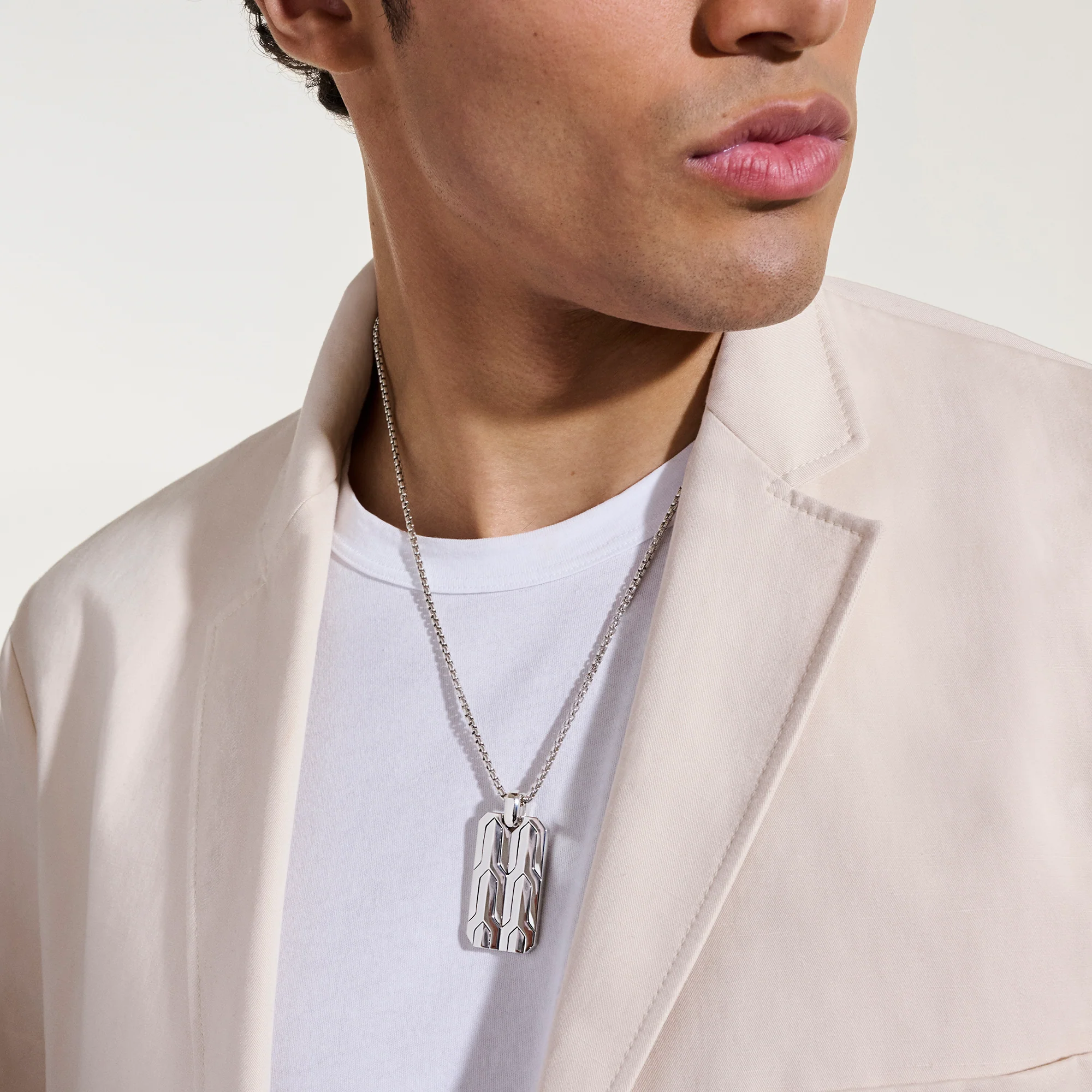 Icon 50 Tag Necklace, Sterling Silver (22 IN) - Image 4