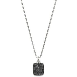 Tag Necklace, Sterling Silver, Gemstones