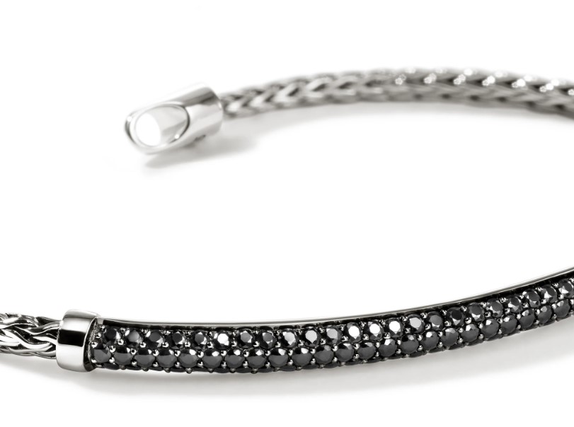 JH Essential Pavé Bracelet, Sterling Silver, Gemstones, 2.5MM - Image 2