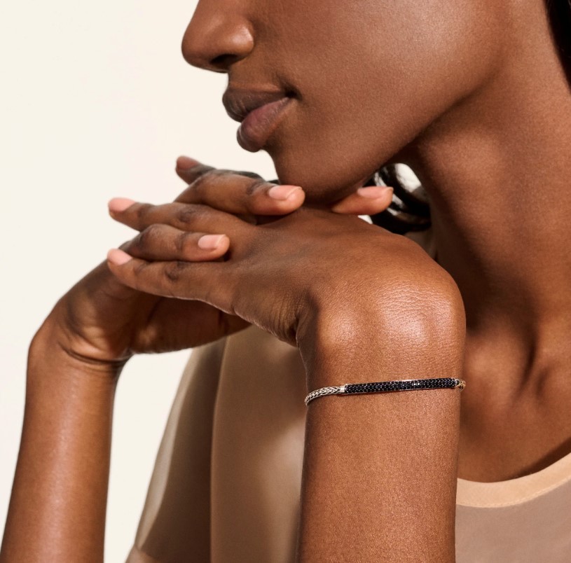 JH Essential Pavé Bracelet, Sterling Silver, Gemstones, 2.5MM - Image 3