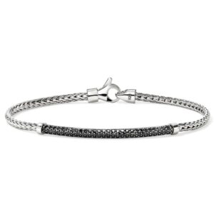 JH Essential Pavé Bracelet, Sterling Silver, Gemstones, 2.5MM