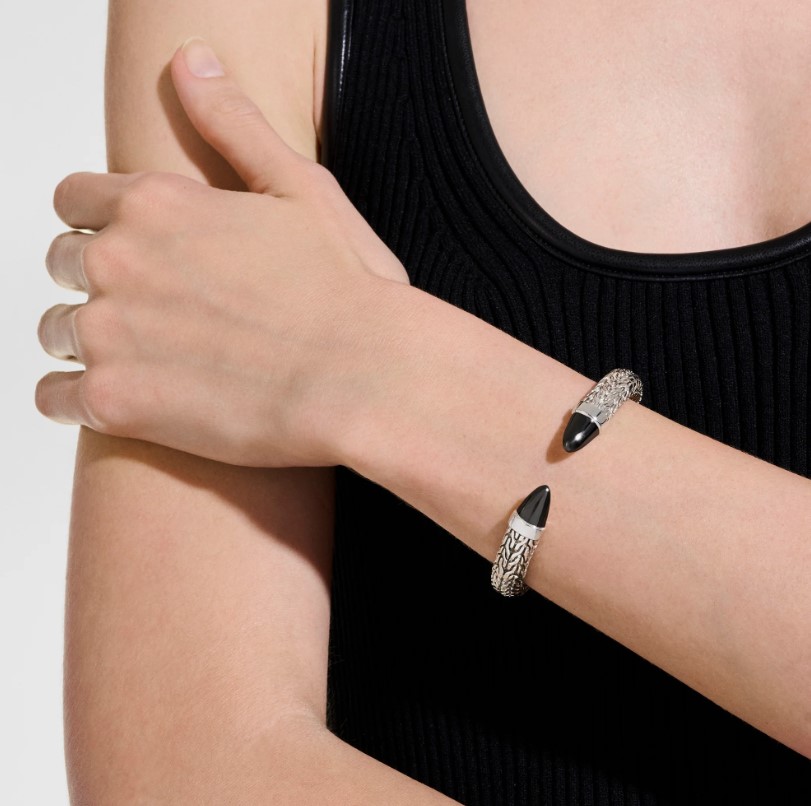 Spear 50 Flex Cuff, Sterling Silver, Black Onyx - Image 3