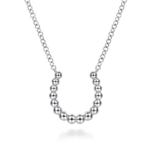 Preorder – 925 Sterling Silver Bujukan Bead Horseshoe Necklace