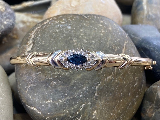 115-17672 SAPPHIRE & DIAMOND BANGLE