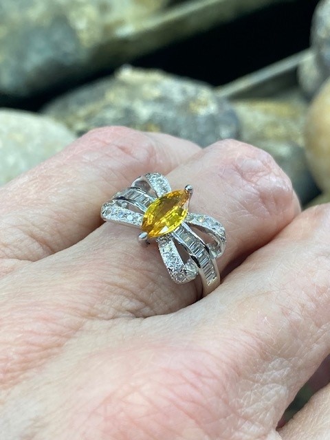 116-14560 CITRINE "BOW" RING - Image 6