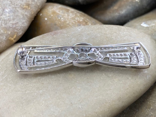 118-10006 DIAMOND & ROCK CRYSTAL BROOCH - Image 4