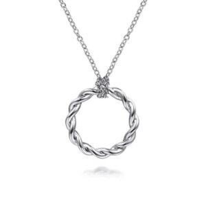 Preorder – 925 Sterling Silver Stronger Together Round Pendant Necklace