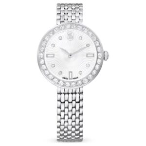 Matrix tennis 7-link watch Swiss Made, Metal bracelet, Silver Tone, Stainless steel