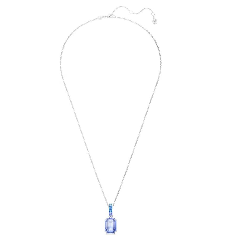 Millenia pendant Octagon cut, Blue, Rhodium plated - Image 2