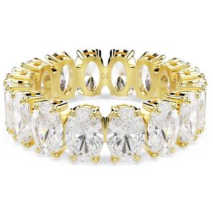 Matrix ring Oval cut, White, 18k gold finish