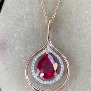 825-11018 RUBY & DIAMOND PENDANT