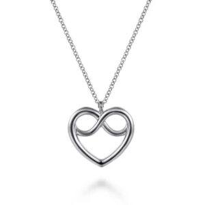 Preorder – 925 Sterling Silver Heart Love Knot Pendant Necklace