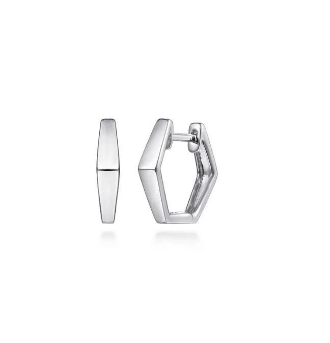 Preorder – 925 Sterling Silver Geometric Huggie Earrings