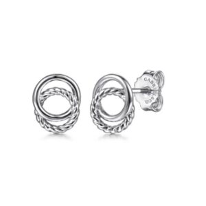 Preorder – 925 Sterling Silver Rope Stud Earrings