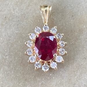 115-17699 RUBY & DIAMOND PENDANT