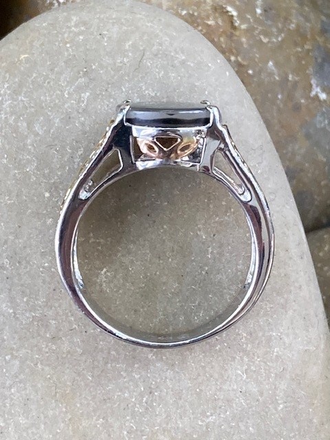 115-17724 AMMOLITE & DIAMOND RING - Image 3