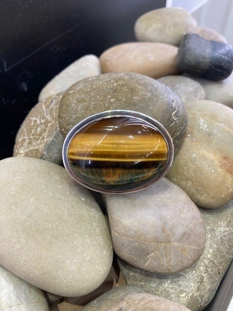 116-14912 TIGER EYE BROOCH - Image 2