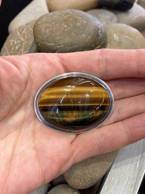 116-14912 TIGER EYE BROOCH - Image 4