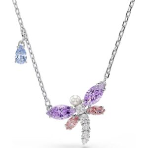 Ariana Grande x Swarovski pendant Mixed cuts, Dragonfly, Multicoloured, Rhodium plated