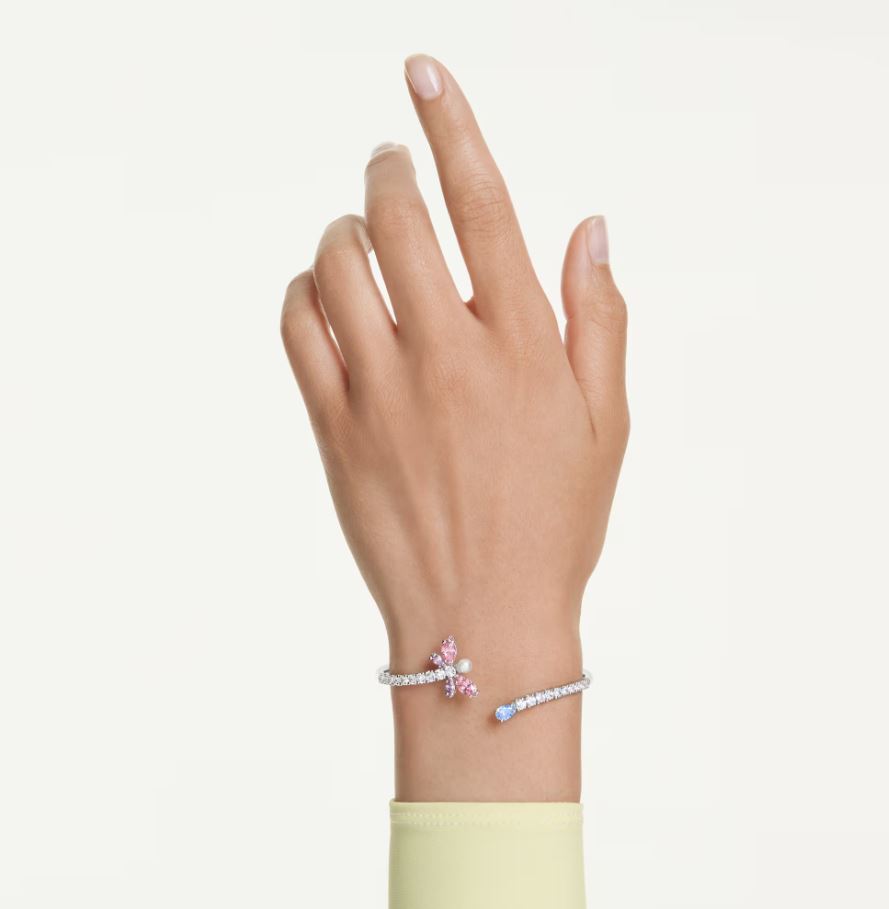 Ariana Grande x Swarovski bangle Mixed cuts, Dragonfly, Multicoloured, Rhodium plated (M) - Image 2