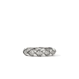 Naga Ring, Sterling Silver, Diamonds, 4.5MM