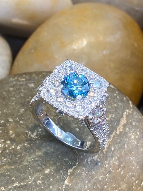115-17759 FANCY BLUE DIAMOND PLATINUM - Image 6