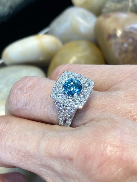 115-17759 FANCY BLUE DIAMOND PLATINUM - Image 7