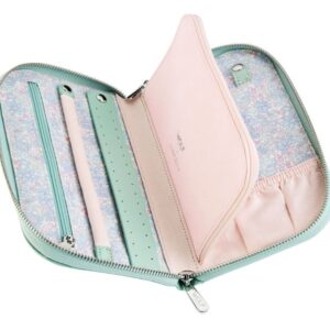 WOLF X LIBERTY Julia Interior Print Travel Jewelry Portfolio - Sage Green