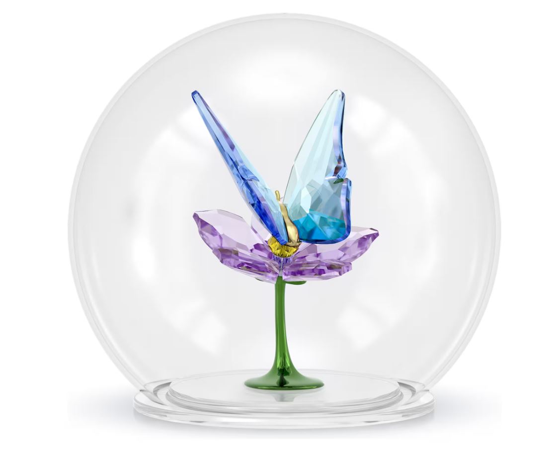 Idyllia Glass Ball Butterfly and Flower