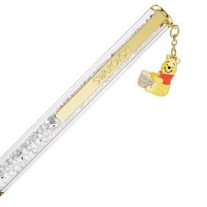 Crystalline ballpoint pen Winnie the Pooh, Yellow lacquered, gold-tone plated