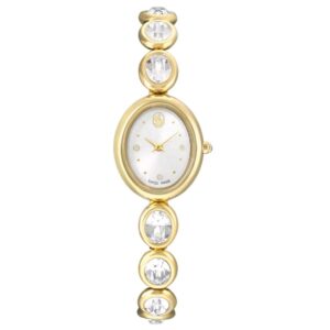 Imber oval watch Swiss Made, Metal bracelet, Gold tone, Gold-tone finish