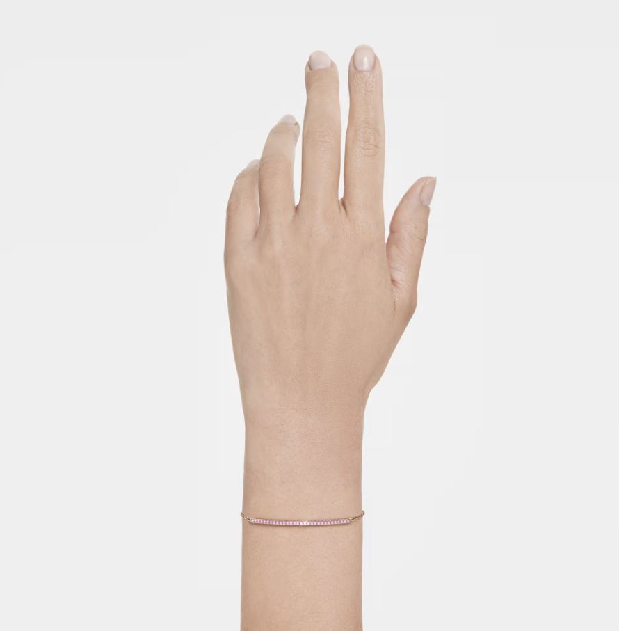 Only bracelet Round cut, Purple, 18K gold finish (M) - Image 3