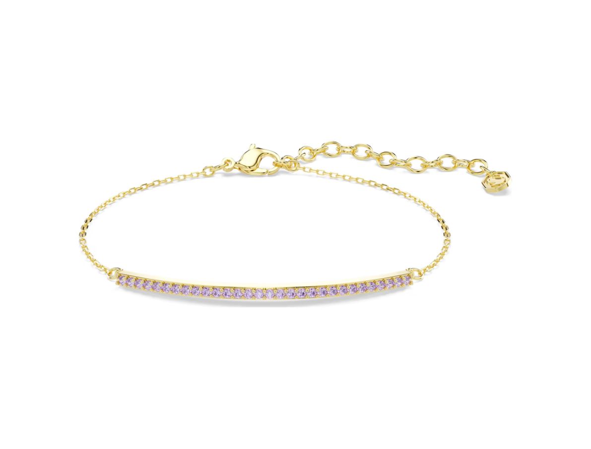 Only bracelet Round cut, Purple, 18K gold finish (M)